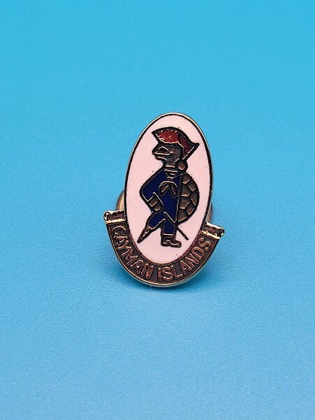 Vintage Cayman Islands British West Indies Caribbean Island Souvenir Pin