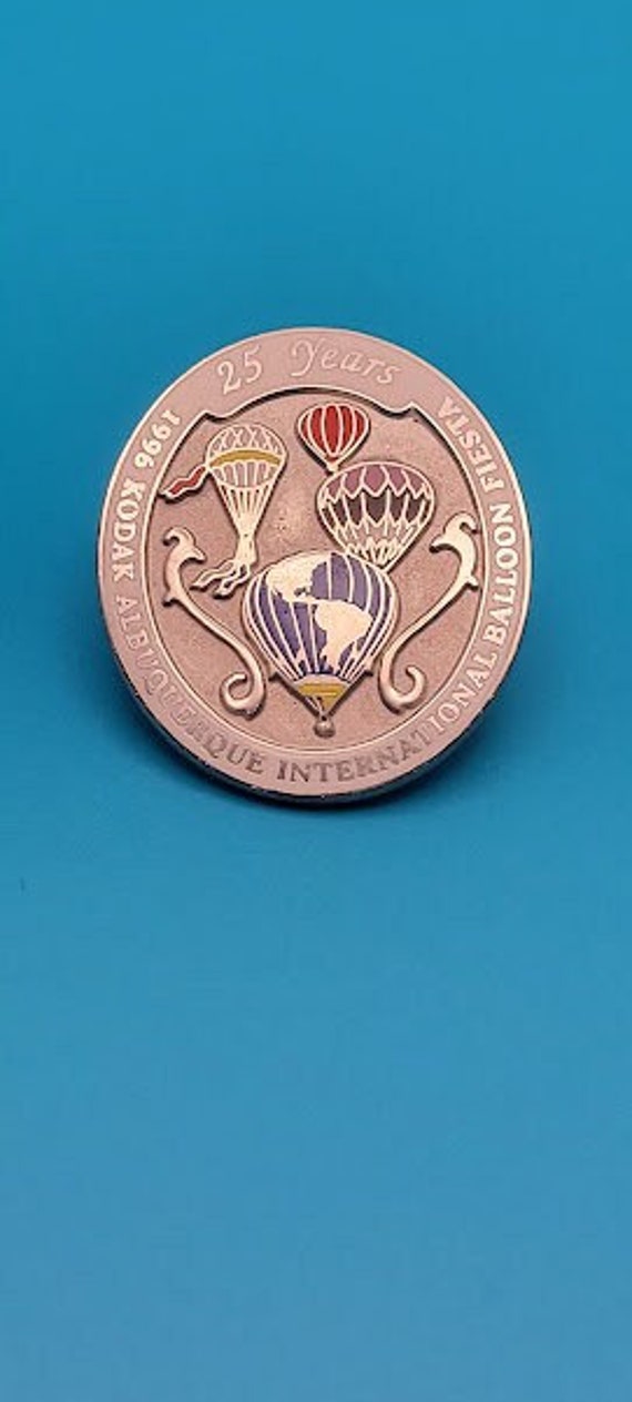 Vintage Hot Air Balloon Pin 25 Years 1996 Kodak Al