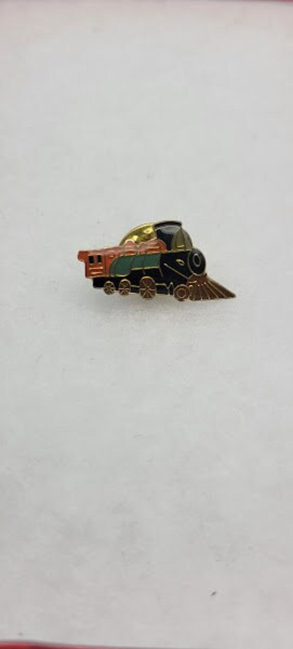 Vintage Locomotive Train Enamel Pin - image 1