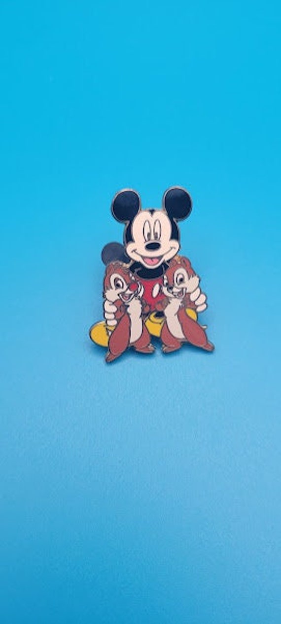 Mickey Mouse and Chip and Dale Enamel Pin Disney L