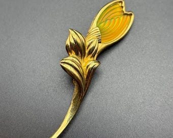 GIVENCHY Rope Brooch: Vintage Signed Givenchy Paris New York Gold