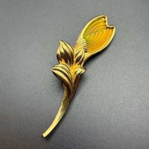 Vintage Givenchy Paris New York 1981 Flower Pin Multi Color Lucite