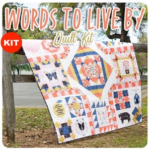Words To Live By Quilt-Kit von Moda, mit Words To Live By von Gingiber