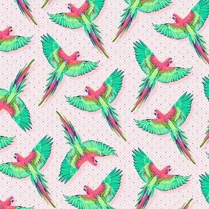 Daydreamer Dragonfruit Macaw Ya Later Yardage
