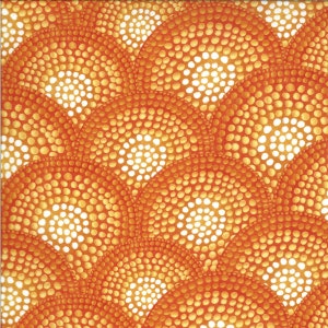 Moda Fabrics Dreamscape, Ira Kennedy Dot mosaic circles, orange