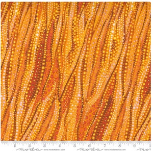 Moda Ira Kennedy Sunflower Dreamscapes Orange Dotted Wave