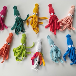 Crochet Baby Squid Plushie | Small Squid