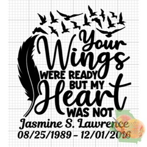 Decalque de carro memorial Wings