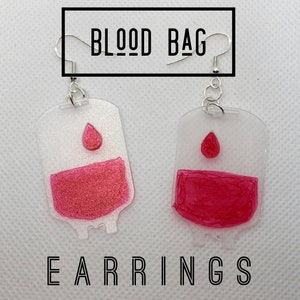 Blood Bag Earrings