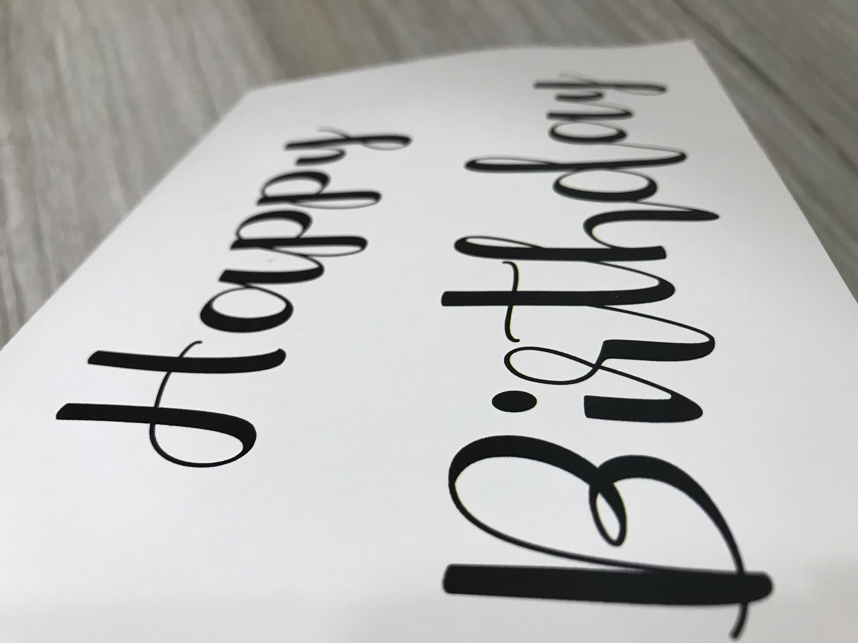 Printable Happy Birthday Calligraphy Card - Etsy