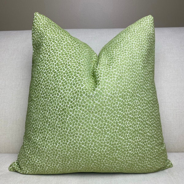 Leaf Green Small Dot Animal Print Pillow Cover With Invisible Zipper 16x24 lumbar