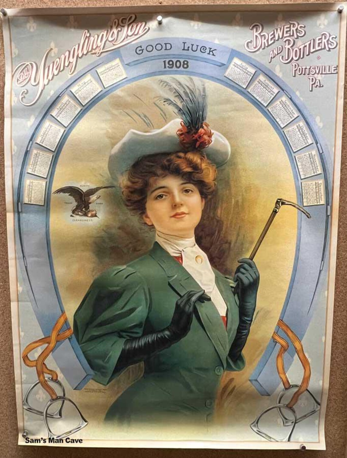 Yuengling 1908 Calendar Poster - Etsy