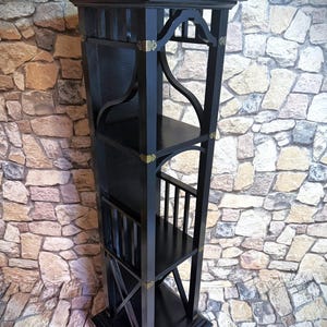 Large vintage decorative shelf made of solid wood, a piece of furniture with beautiful details and a new, elegant design