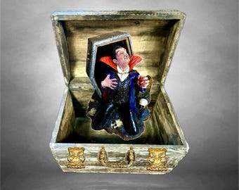 From the vintage treasure chest... vampire statuette made of cast stone