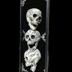 3D wall decoration with hand-painted skulls, as a spooky wall decoration or as a special gift