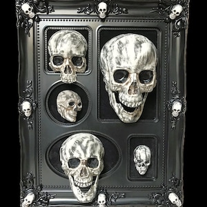 3D wall decoration with hand-painted skulls, as a spooky wall decoration or as a special gift