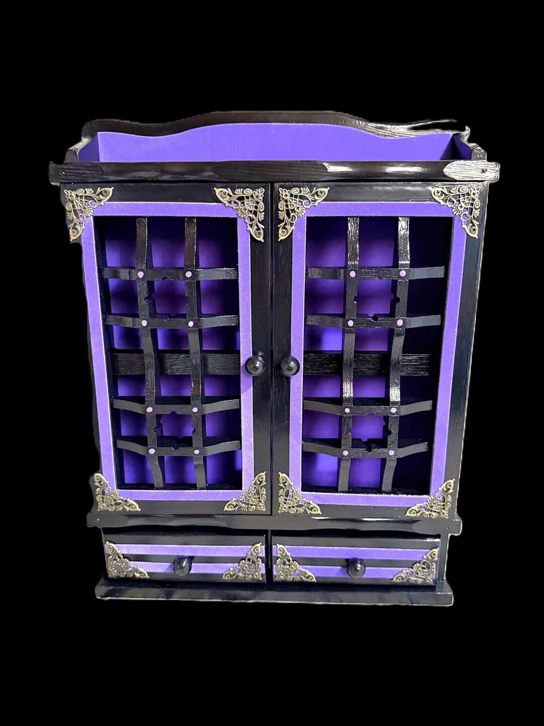 Gothic Spice Rack Made of Solid Wood, a Vintage Piece of Furniture With ...