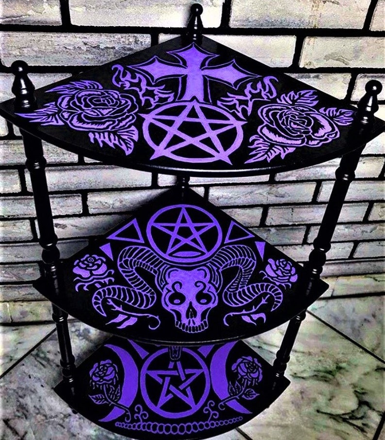 Gothic Furniture Gothic Decoration Corner Shelf Shelf Etsy