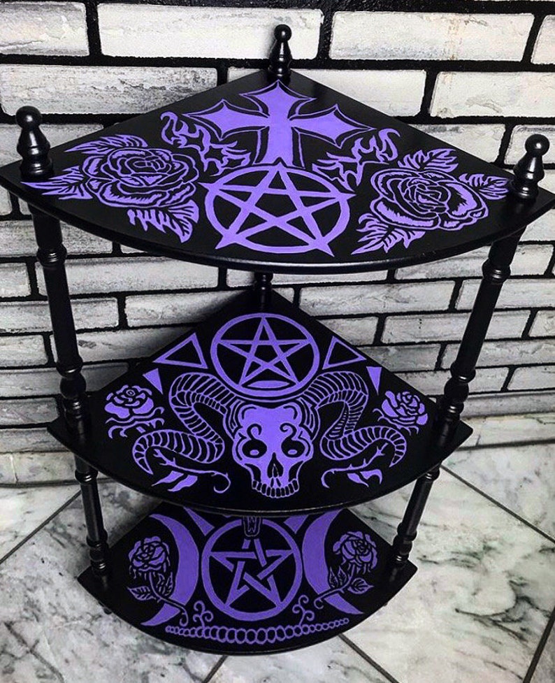 Gothic Furniture Gothic Decoration Corner Shelf Shelf Etsy