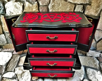 Gothic, decoration, jewelry cabinet, jewelry box, gifts, jewelry chest, jewelry storage, order, cupboard