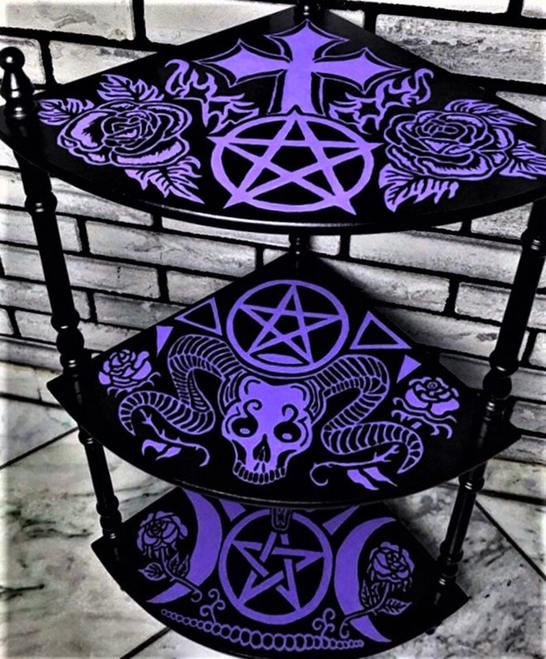 Gothic Furniture Gothic Decoration Corner Shelf Shelf Etsy