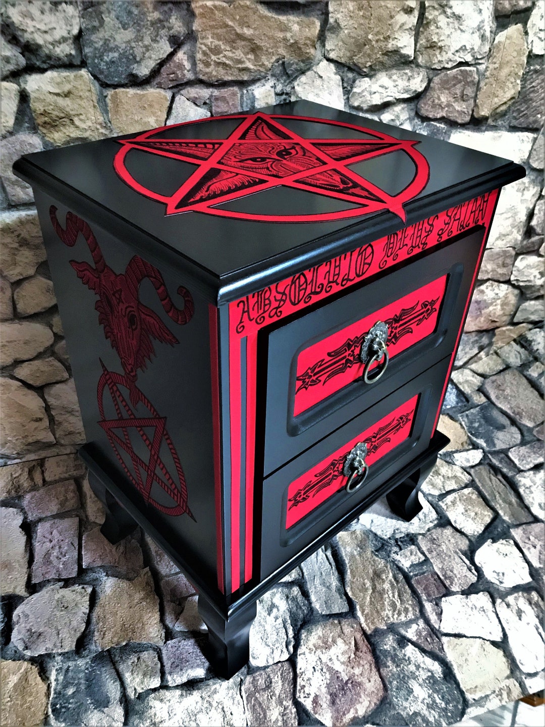 Gothic, Furniture, Bedside Table, Cupboard, Chest of Drawers