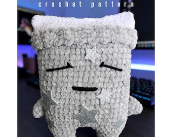 Patrón de ganchillo en PDF para almohada de duende, patrón de peluche amigurumi, almohada de estrella de peluche, nivel principiante/intermedio, descarga digital.