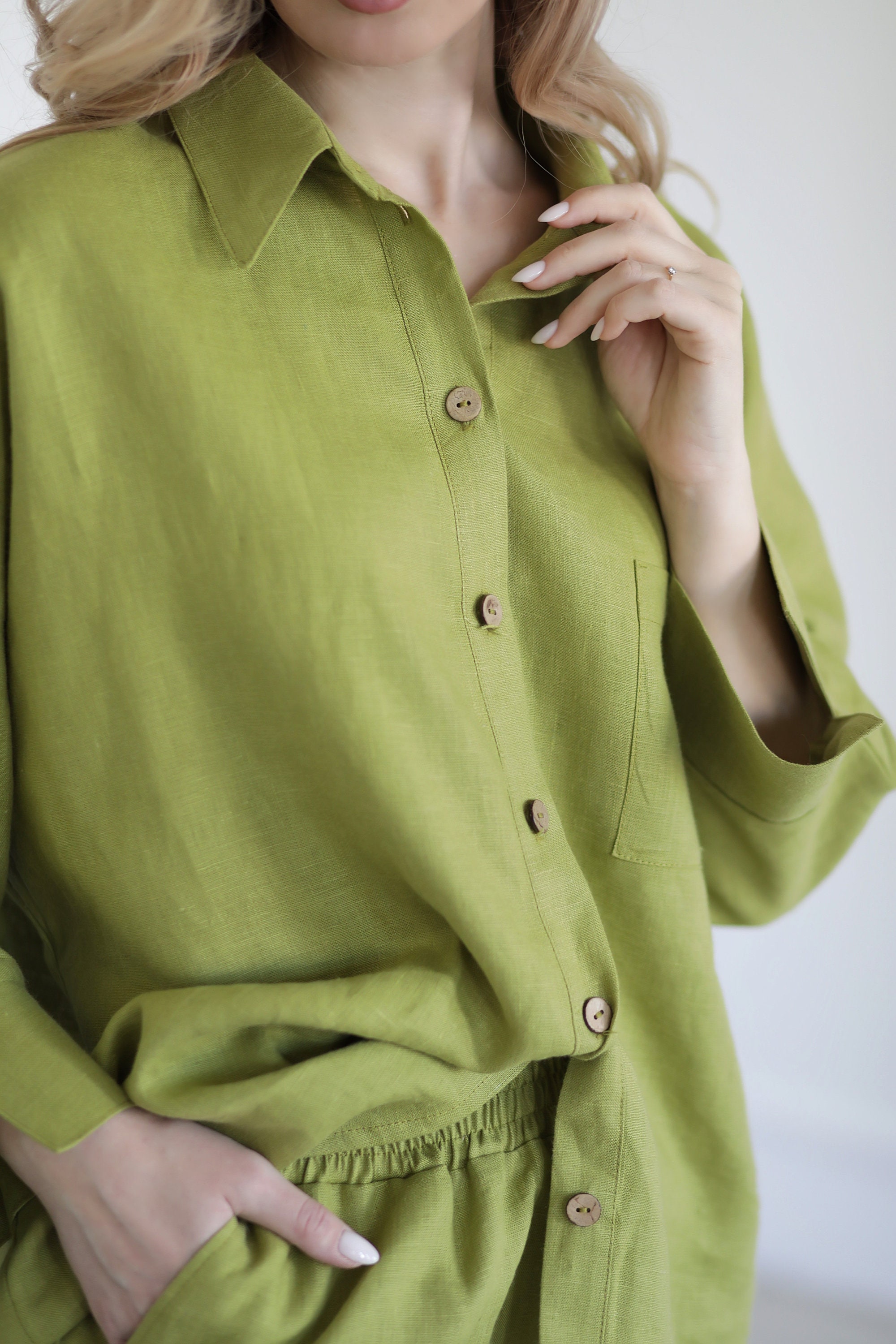 Linen suit Green linen pants Linen shirt Linen pants Linen Etsy