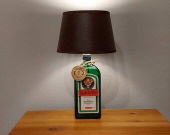 Jägermeister 0,7l Lampe Geschenk Bottlelamp Unikat DIY Tischlampe Upcycling Handmade Flaschenlampe Geschenkidee