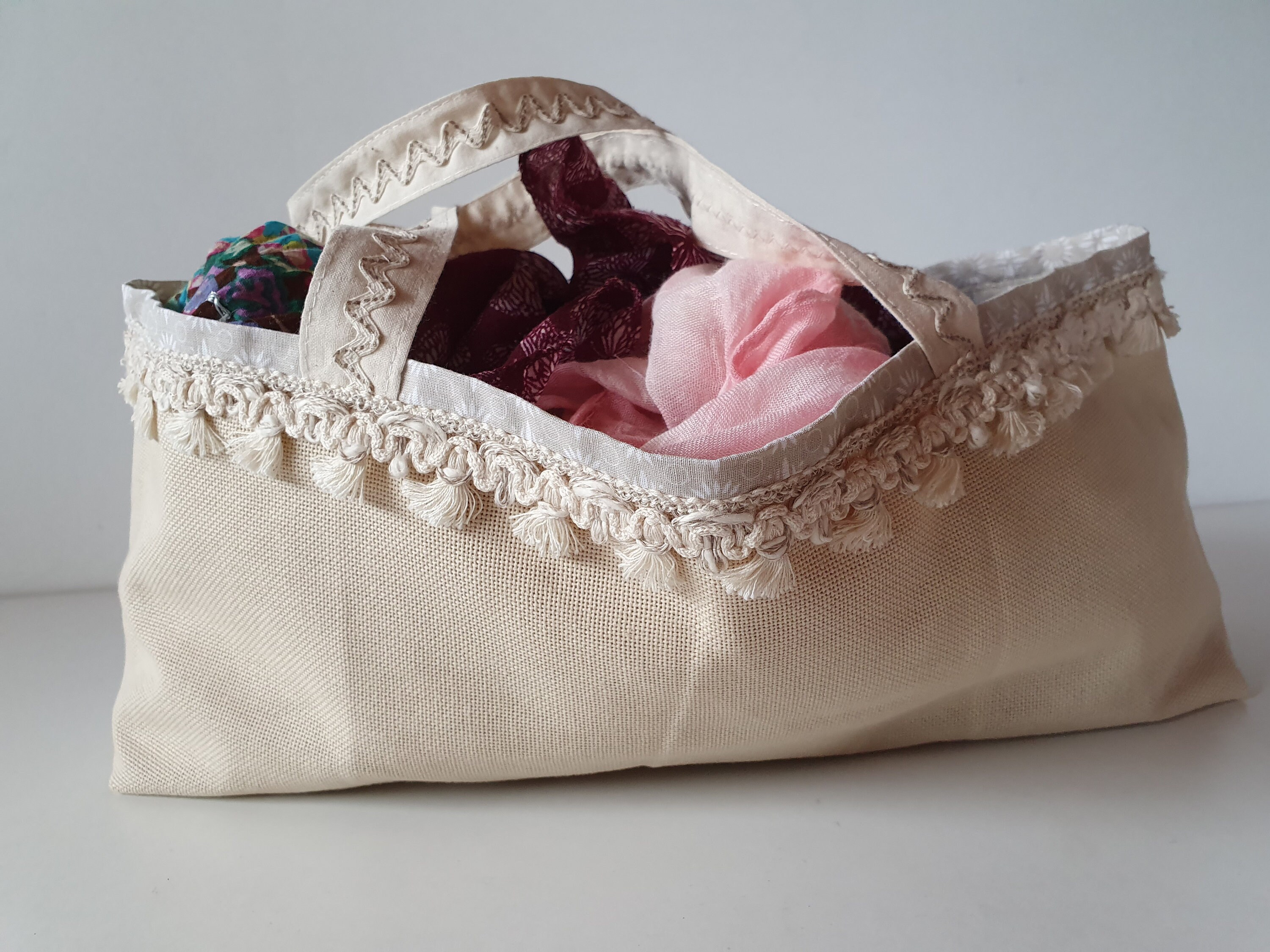 Panière de Rangement, Panier Tissu Pour Linge, Corbeille Rangement Tricot, à Couches