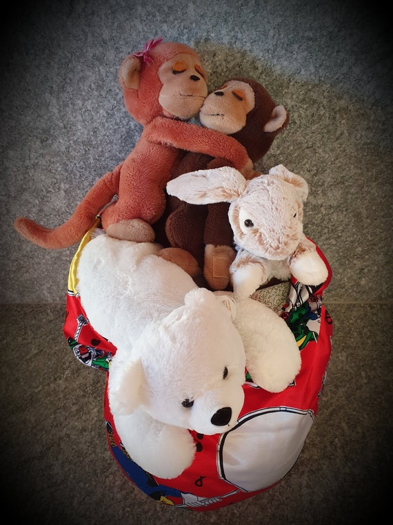 stuffed animal with storage pockets