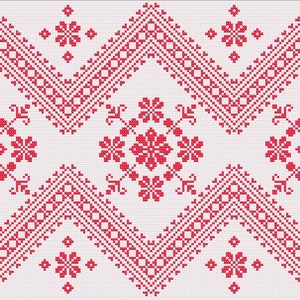 Scheme for embroidery of Ukrainian ornament, scheme for embroidery, scheme for knitting jacquard. embroidered shirt