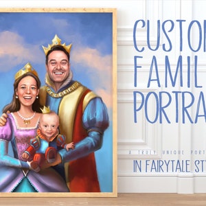 Custom Couple Fairytale Portrait Fairytale Gift Personalized Gift for Couple Family Portrait Custom Painting Flynn and Rapunzel from Tangled