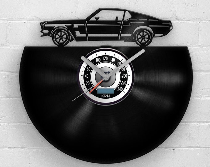 1968 Ford Mustang Hubcap Clock Muscle Car Wall Clock Mens Etsy