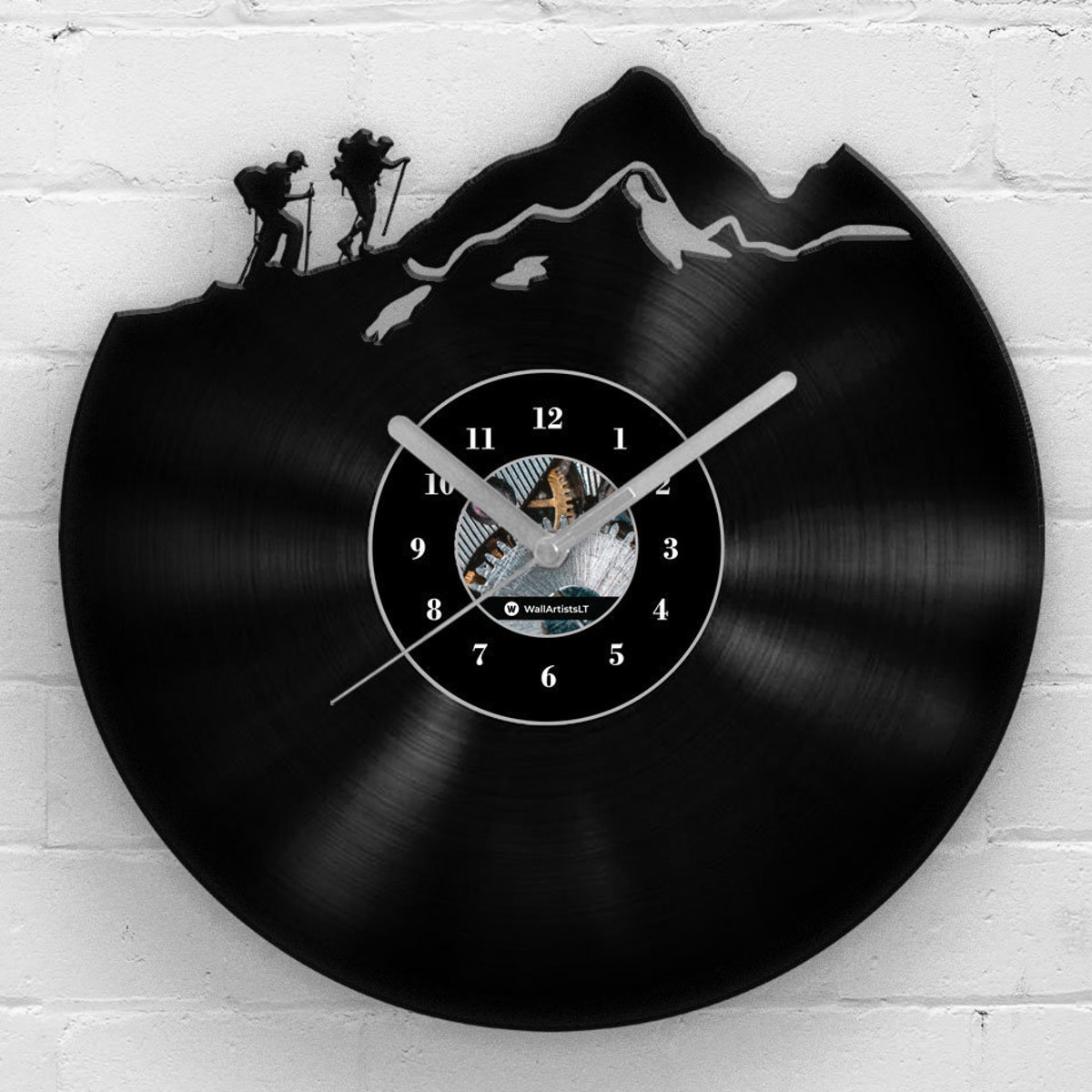 Vinyl Clock for Hikers, Etsy