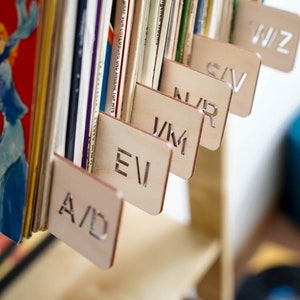 Twee zijden alfabetische opslag Vinyl Platenscheiders Boekverdelers LP-collectie organisator Milieuvriendelijk cadeau voor hem Vinyl minnaar geschenken mannen