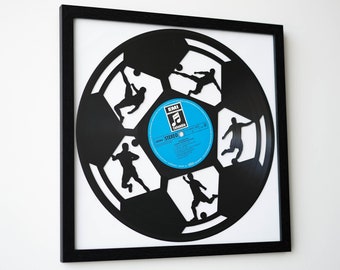 Framed Vinyl Record for Football Lovers, Soccer Player Fan Art, Innovative Gift Idea, Vinyl Display, Framed Vinyl LP record, frame Album