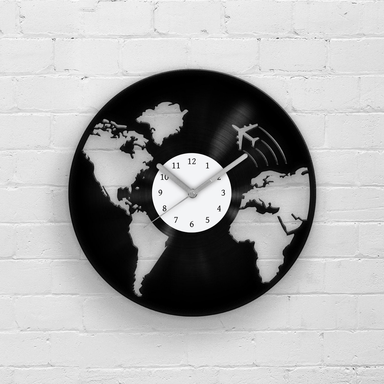 Traveller Wall Clock Vinyl Clock Vinyl Wall Clock Modern Etsy