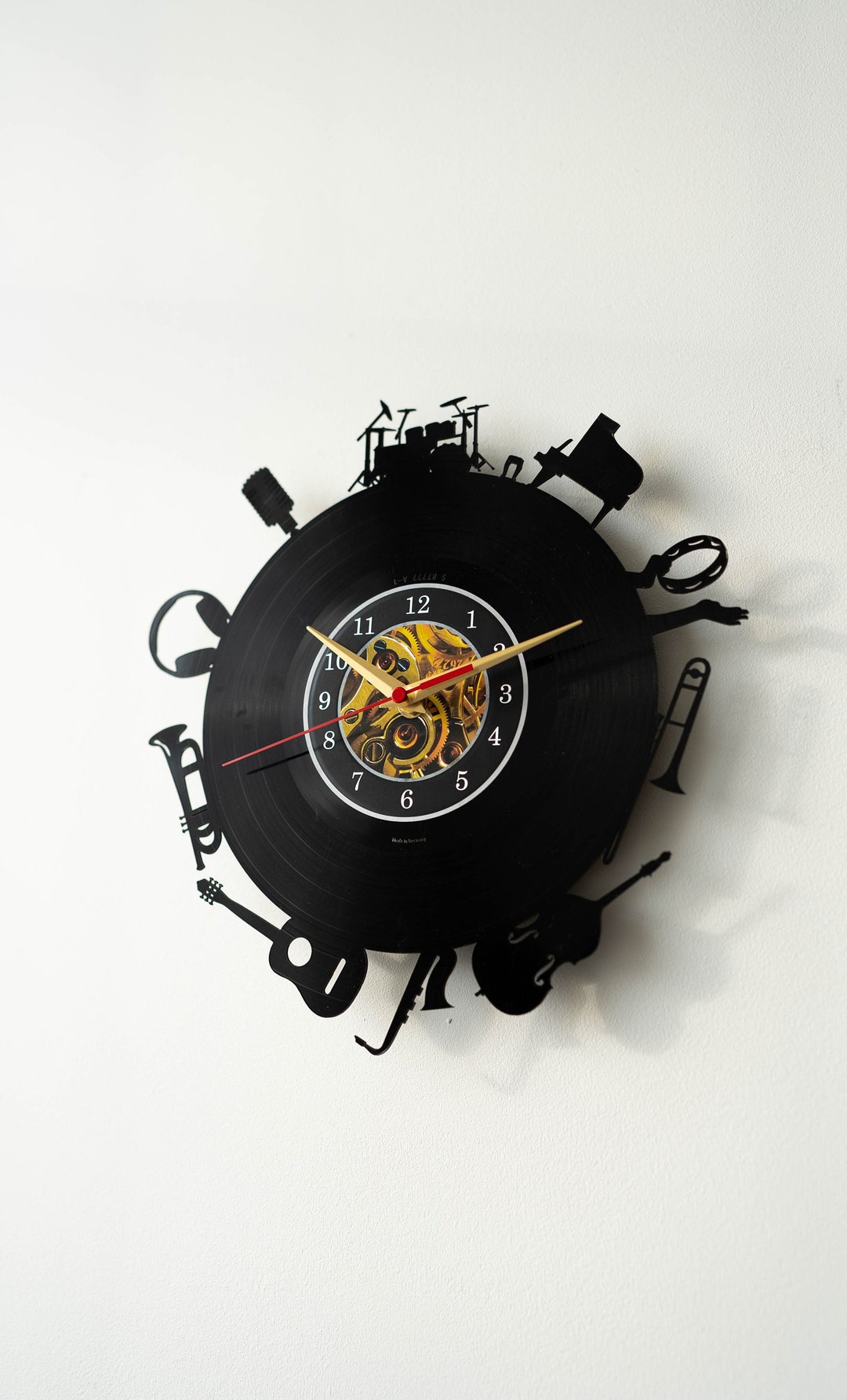Vinyl Clock Music, Musical Instruments, Musician Gift Idea, Gifts for ...