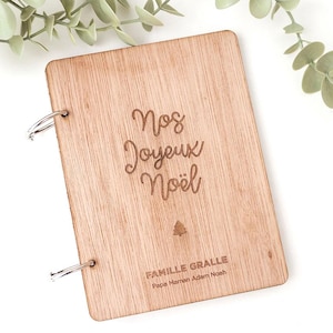Personalisiertes Fotoalbum aus Holz – Familienerinnerungen – 13 x 18 cm – personalisierte Nachricht