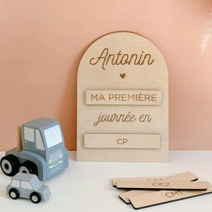 Pancarte Prénom Personnalisé - Rentrée Scolaire - Souvenir d'École - Crèche Maternelle