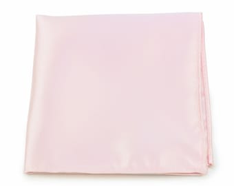 Blush Pocket Square | Men's Pocket Square in Solid Blush Pink - satin finish