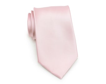 Corbata Blush / Corbata de boda para hombre en rosa rubor (3.25" de ancho)