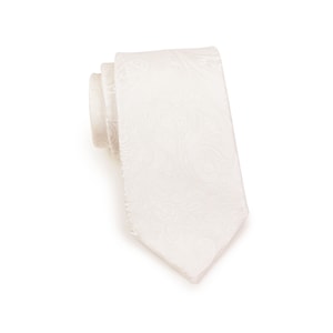 Ivory Paisley Tie | Formal Wedding Tie in Ivory Paisley Design