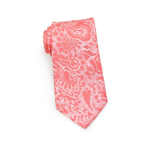 Cravatta corallo extra lunga / Coral Pink XL Cravatte di - Etsy Italia