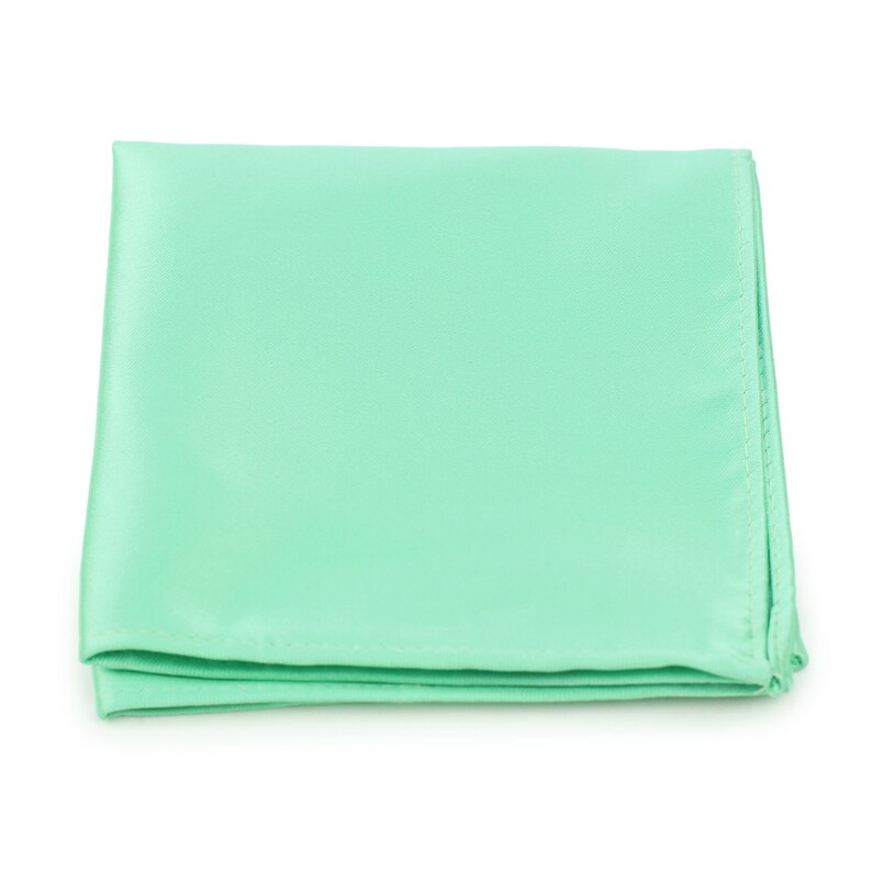 Mint Green Pocket Square Men's Pocket Hanky in Bright Etsy