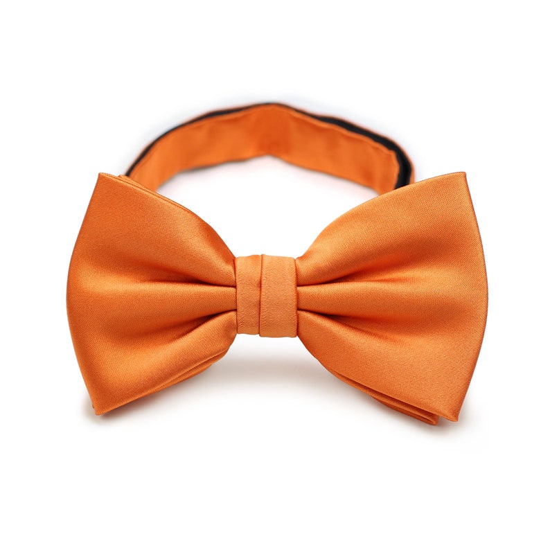 Solid Orange Bow Tie Mens Bow Tie in Bright Orange Solid Etsy