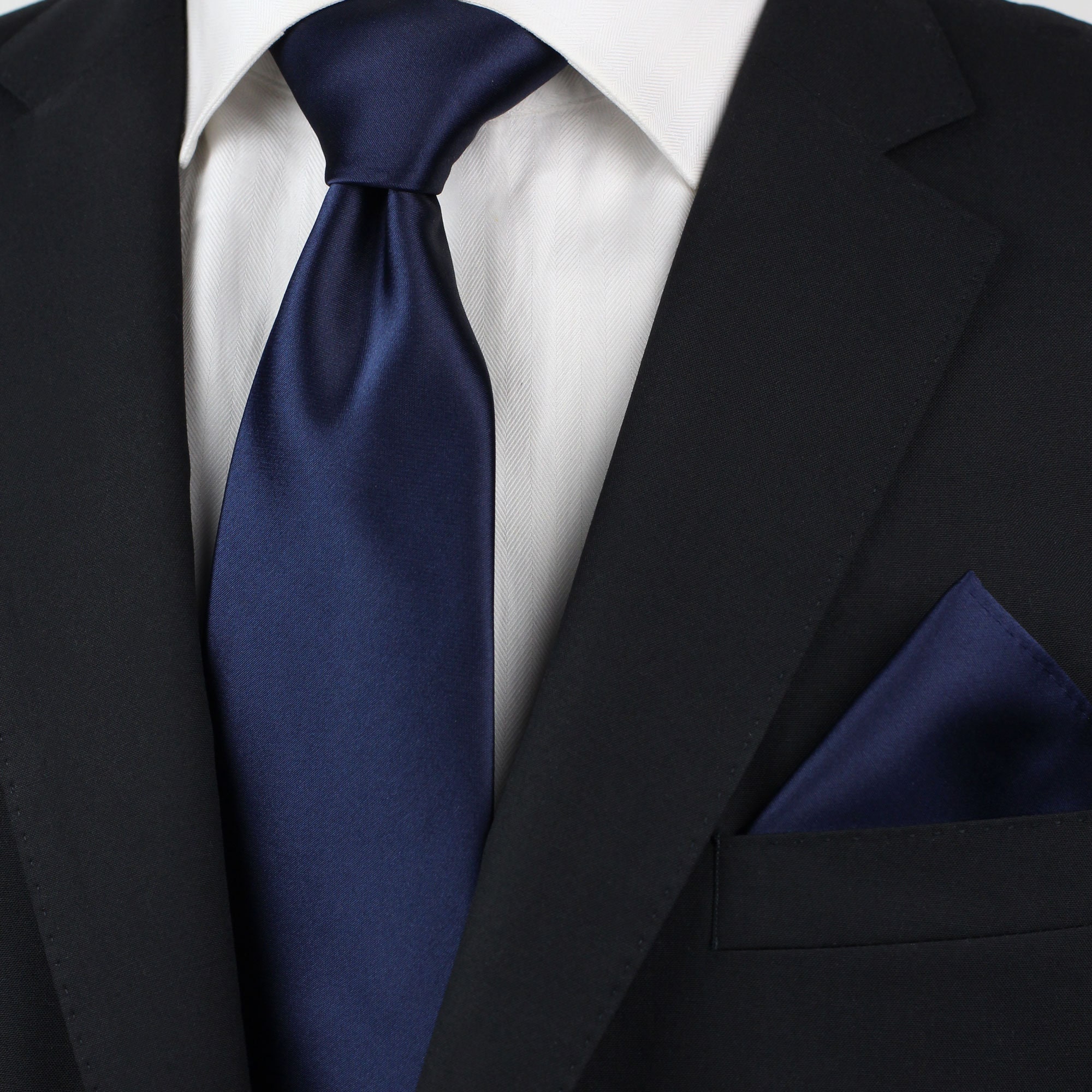 Navy Blue Premium Solid Color Necktie