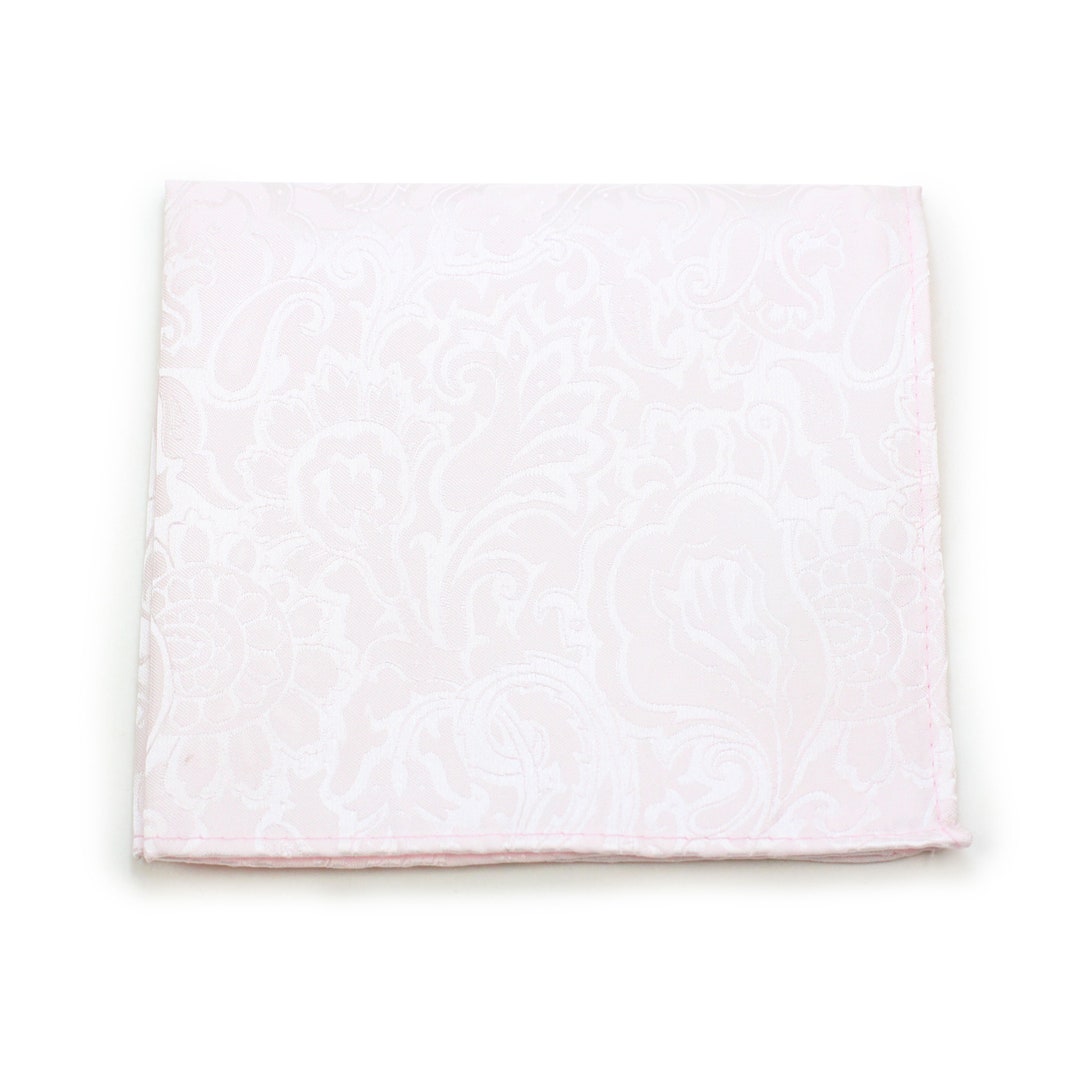 Blush Paisley Pocket Square Mens Pocket Hanky in Blush With Etsy