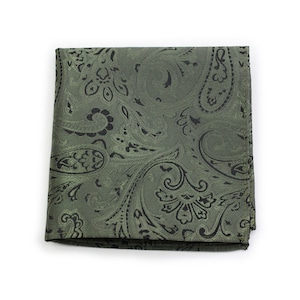 Fern Green Paisley Hanky | Mens Suit Hanky in Fern Green Paisley Pattern
